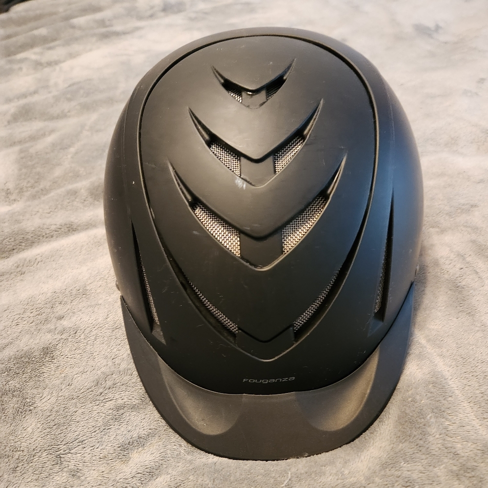 Black riding helmet